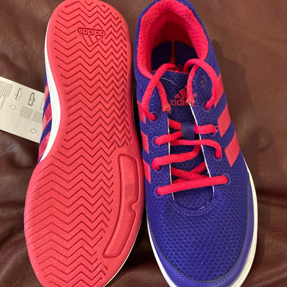 NWT Shoes Adidas Low Basketball Athletic Sports Youth 5 Purple X-Hale G98451